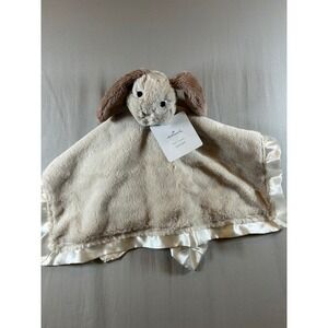 Hallmark Baby Bunny Lovey Security Blanket Plush Gingham Satin Trim KAM2034